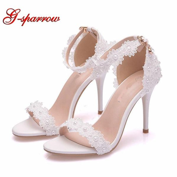 dress shoes 9cm high heel bridesmaid white lace flower sweet summer sandals buckle straps wedding girl thin party pumps, Black
dress shoes 9cm high heel bridesmaid white lace flower sweet summer sandals buckle straps wedding girl thin party pumps, Black