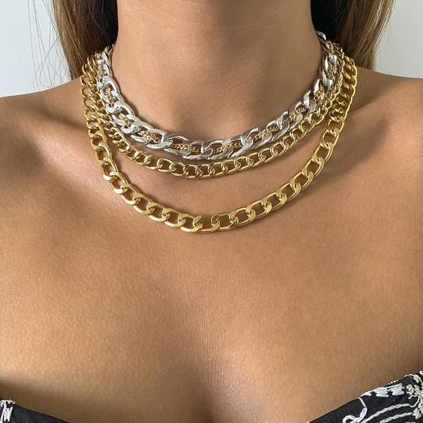 chains gold silver color layered chain necklace cool goth accessories grunge style fairy core choker 2000s aesthetic y2k e girl jewelry
chains gold silver color layered chain necklace cool goth accessories grunge style fairy core choker 2000s aesthetic y2k e girl jewelry