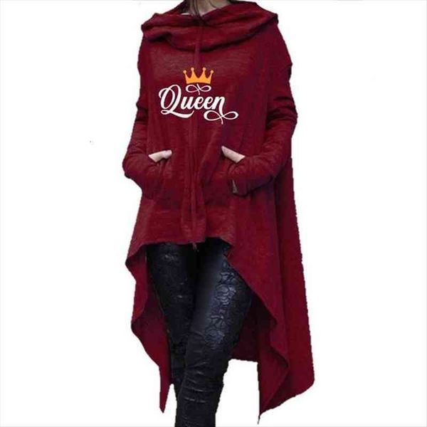 queen letters print long irregular hoodies for women sweatshirt femmes hoodies kawaii women cotton loose sweatshirts, Black
queen letters print long irregular hoodies for women sweatshirt femmes hoodies kawaii women cotton loose sweatshirts, Black