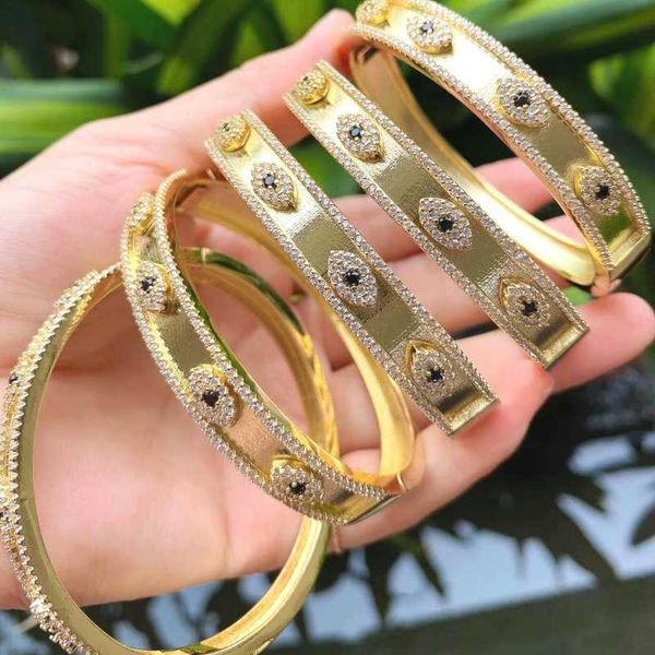 bangle trendy cz pave eye cuff with zircon micro for women gold plated copper daily wear 1 order, Black
bangle trendy cz pave eye cuff with zircon micro for women gold plated copper daily wear 1 order, Black