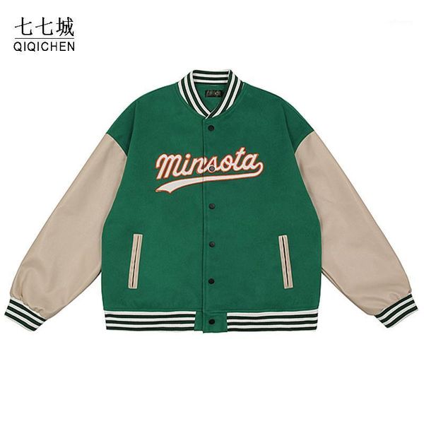 men's jackets hip hop baseball men women letters embroidery patchwork harajuku varsity jacket college bomber coats 2021, Black;brown
men's jackets hip hop baseball men women letters embroidery patchwork harajuku varsity jacket college bomber coats 2021, Black;brown