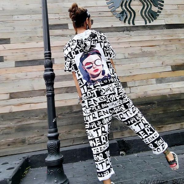 Summer High Street Letter Printed Womens Jumpsuit Ankle Length Pants Hip Hop Design Short Sleeve Hooded One Piece Overalls Shein, Black;white
Summer High Street Letter Printed Womens Jumpsuit Ankle Length Pants Hip Hop Design Short Sleeve Hooded One Piece Overalls Shein, Black;white