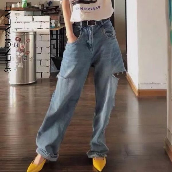 women's jeans shengpalae 2021 summer casual woman long trousers cowboy female loose streetwear high waist hollow out pants 4605, Blue
women's jeans shengpalae 2021 summer casual woman long trousers cowboy female loose streetwear high waist hollow out pants 4605, Blue