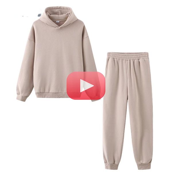 women's two piece pants 2021 autumn winter women tracksuit set fleece sweatshirts crew neck hooded warm sportswear, White
women's two piece pants 2021 autumn winter women tracksuit set fleece sweatshirts crew neck hooded warm sportswear, White