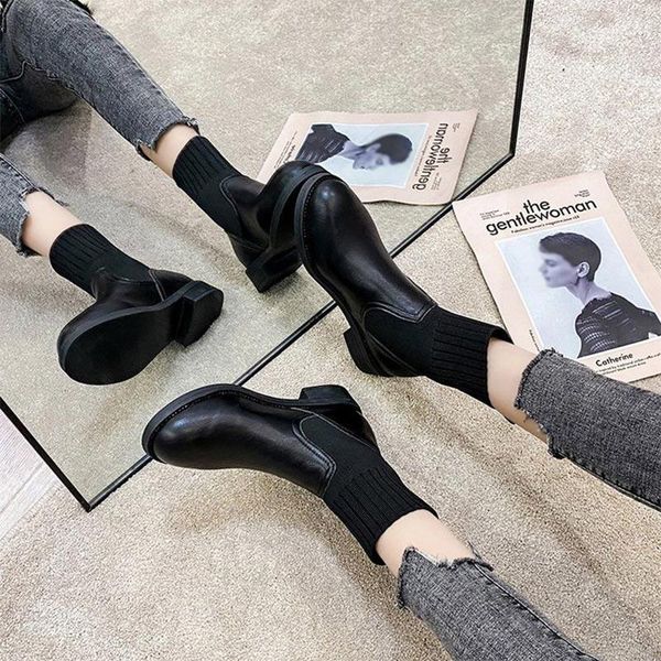 boots women ankle woman knitted fashion ladies footwear warm plush slip on snow autumn winter shoes pu low heels, Black
boots women ankle woman knitted fashion ladies footwear warm plush slip on snow autumn winter shoes pu low heels, Black