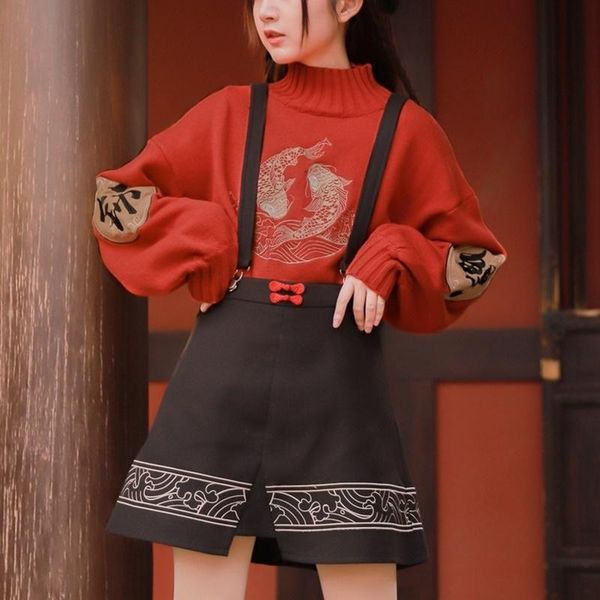 sweet chinese fashion clothes women knitted asian streetwear tang suit vintage shirt style clothing ethnic, Red
sweet chinese fashion clothes women knitted asian streetwear tang suit vintage shirt style clothing ethnic, Red