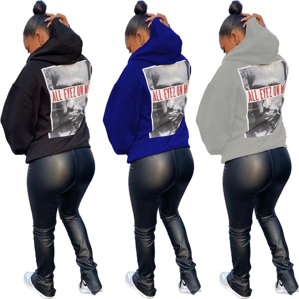 fashion trends ladies' sweaters wj5116 autumn and winter women's printed street trendsetter pullover round neck hooded oodies, Black
fashion trends ladies' sweaters wj5116 autumn and winter women's printed street trendsetter pullover round neck hooded oodies, Black