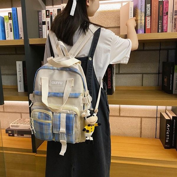 school bags japanese cute fashion women's backpack girls plaid student bag large capacity light travel backpacks
school bags japanese cute fashion women's backpack girls plaid student bag large capacity light travel backpacks