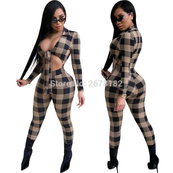 women's jumpsuits & rompers 2021 full sleeve autumn winter women overalls outfits skinny plaid print casual fashion bandage 6148, Black;white
women's jumpsuits & rompers 2021 full sleeve autumn winter women overalls outfits skinny plaid print casual fashion bandage 6148, Black;white