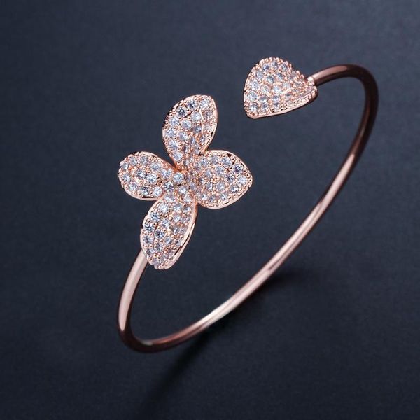 luxury leaf flowers full micro cubic zirconia paved fashion bracelet woman jewelry gift gold/silver plated shiny charms bangle, Black
luxury leaf flowers full micro cubic zirconia paved fashion bracelet woman jewelry gift gold/silver plated shiny charms bangle, Black