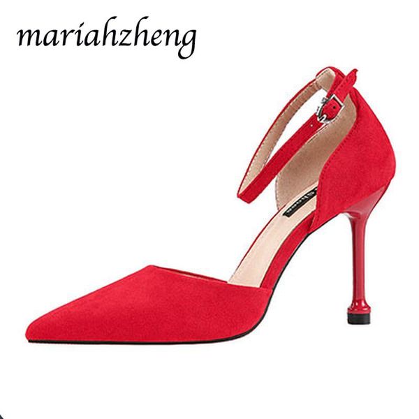 dress shoes meriahzheng 9cm pointed toe high-heeled with suede sandals and thin heels were professional ol women's lsj, Black
dress shoes meriahzheng 9cm pointed toe high-heeled with suede sandals and thin heels were professional ol women's lsj, Black