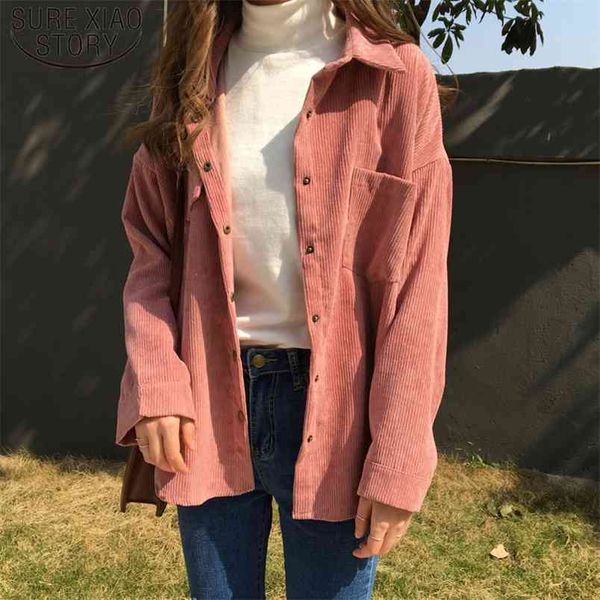 korean styles women corduroy blouses spring and autumn loose shirts solid blouse long sleeve clothing 6529 50 210506, White
korean styles women corduroy blouses spring and autumn loose shirts solid blouse long sleeve clothing 6529 50 210506, White