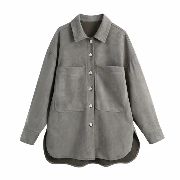 women patch pocket decoration loose blouse female turndown collar long sleeve shirt casual lady blusas s8315 210430, White
women patch pocket decoration loose blouse female turndown collar long sleeve shirt casual lady blusas s8315 210430, White