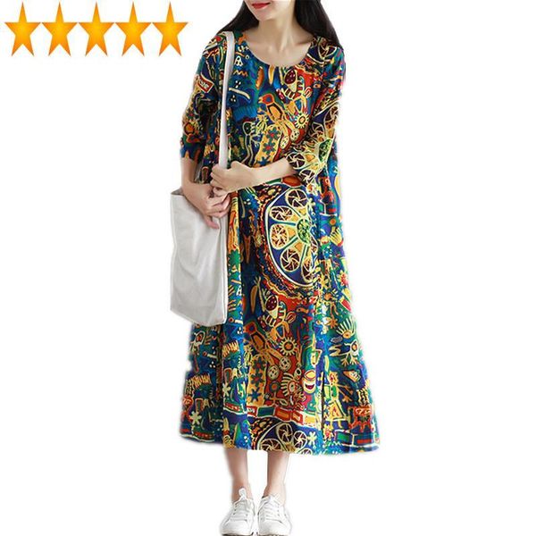 vintage o-neck print vestido floral summer 2021 casual dress plus size clothing women dresses large sizes fyy389, Black;gray
vintage o-neck print vestido floral summer 2021 casual dress plus size clothing women dresses large sizes fyy389, Black;gray