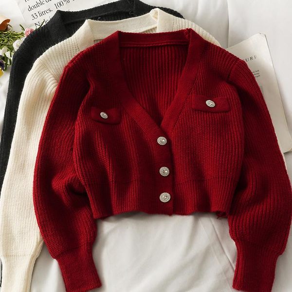 women's knits & tees korobov 2021 preppy style women cardigans autumn v neck single breasted long sleeve korean cardigan cropped sweate, White
women's knits & tees korobov 2021 preppy style women cardigans autumn v neck single breasted long sleeve korean cardigan cropped sweate, White