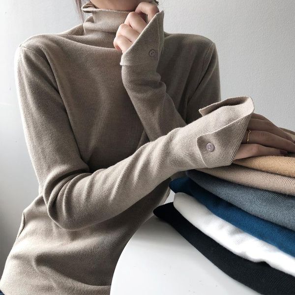 women's sweaters 2021 style sweater inner sleeve pullover solid color high neck long slim fit korean bottomed shirt, White;black
women's sweaters 2021 style sweater inner sleeve pullover solid color high neck long slim fit korean bottomed shirt, White;black