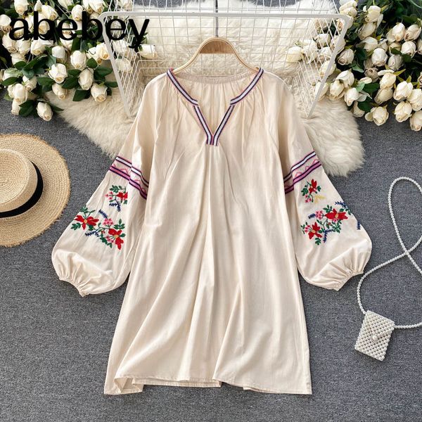 women retro dress v neck embroidery a-line korean elegant bohemian holiday 210512, Black;gray
women retro dress v neck embroidery a-line korean elegant bohemian holiday 210512, Black;gray