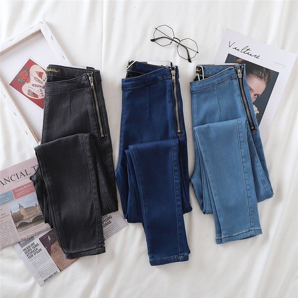 2021 spring 4 Color Available Side Zipper Jeans Women Autumn high waist Skinny Pencil denim pants Women Jeans, Blue
2021 spring 4 Color Available Side Zipper Jeans Women Autumn high waist Skinny Pencil denim pants Women Jeans, Blue