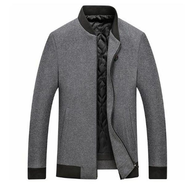 men's wool & blends 2021 winter baseball collar 30% men thick coats slim fit male fashion blend casual youth short jackets outerwear, Black
men's wool & blends 2021 winter baseball collar 30% men thick coats slim fit male fashion blend casual youth short jackets outerwear, Black