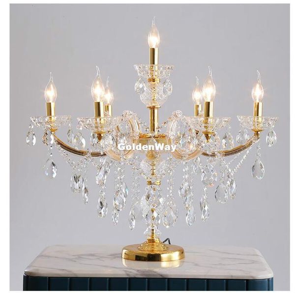 table lamps modern maria theresa crystal light lighting lamp golden floor 7l d70cm h60cm ac home decoration
table lamps modern maria theresa crystal light lighting lamp golden floor 7l d70cm h60cm ac home decoration