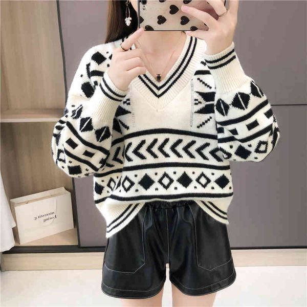 sweater pullovers sweaters casual loose knit pullover sweater women autumn winter korean women's jumper, White;black
sweater pullovers sweaters casual loose knit pullover sweater women autumn winter korean women's jumper, White;black