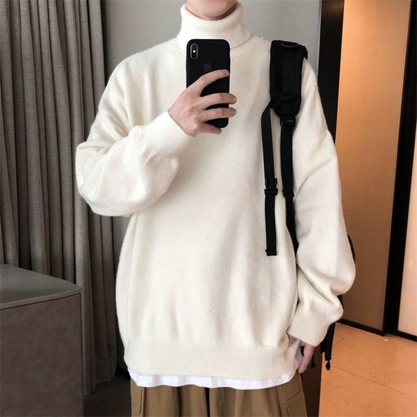 privathinker men's winter warm turtleneck sweater korean streetwear fashion pullovers sweater casual male clothing 210818, White;black
privathinker men's winter warm turtleneck sweater korean streetwear fashion pullovers sweater casual male clothing 210818, White;black