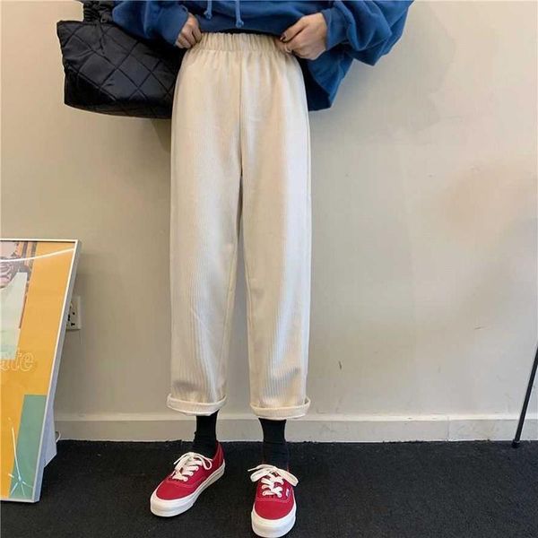 women's pants & capris rimocy autumn winter corduroy wide leg women korean style high waist loose trousers woman 2021 straight solid ca, Black;white
women's pants & capris rimocy autumn winter corduroy wide leg women korean style high waist loose trousers woman 2021 straight solid ca, Black;white