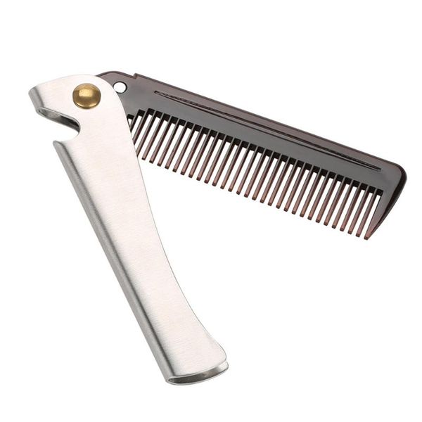 hair brushes men folding pocket comb knife shape detangling beard metal handle foldable combing facial mustache tools, Silver
hair brushes men folding pocket comb knife shape detangling beard metal handle foldable combing facial mustache tools, Silver
