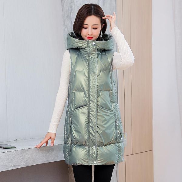 women's vests women elegant sleeveless vest down cotton padded long hooded jacket female veats warm windproof waistcoat brand clothing, Black;white
women's vests women elegant sleeveless vest down cotton padded long hooded jacket female veats warm windproof waistcoat brand clothing, Black;white