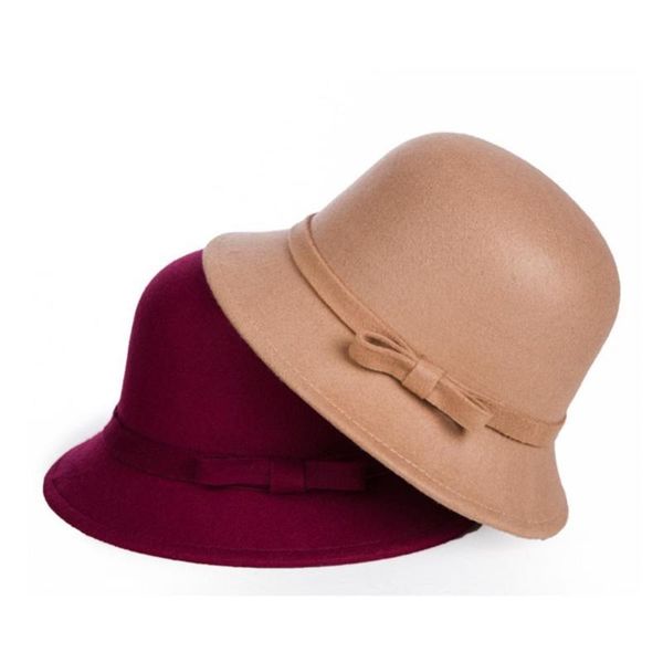 stingy brim hats fashion women solid color warm woolen bow cloche autumn winter bowler hat cap, Blue;gray
stingy brim hats fashion women solid color warm woolen bow cloche autumn winter bowler hat cap, Blue;gray
