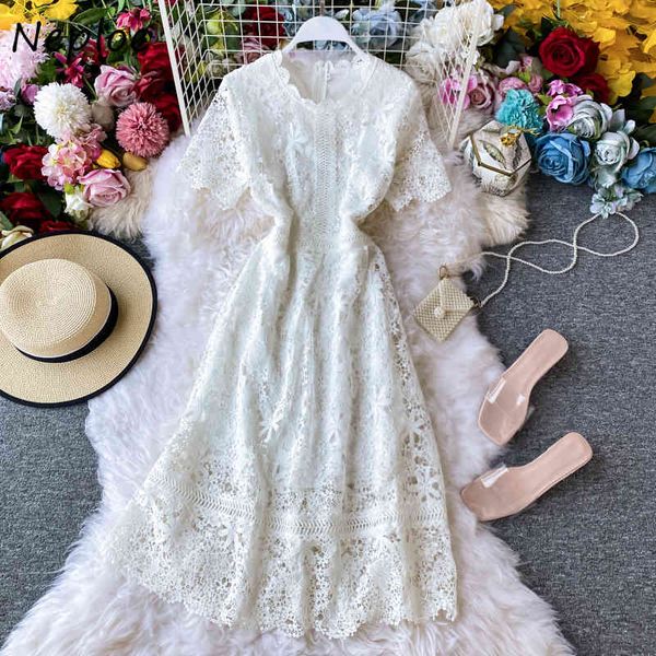 neploe elegant lace patchwork hook flower dress women high waist hip a line long vestidos o neck short sleeve robe summer 210423, Black;gray
neploe elegant lace patchwork hook flower dress women high waist hip a line long vestidos o neck short sleeve robe summer 210423, Black;gray