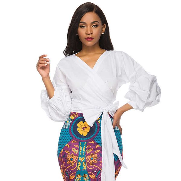 summer puff sleeve white blouse with belt women v neck woman shirt elegant plaid formal clothing for office lady 210527
summer puff sleeve white blouse with belt women v neck woman shirt elegant plaid formal clothing for office lady 210527