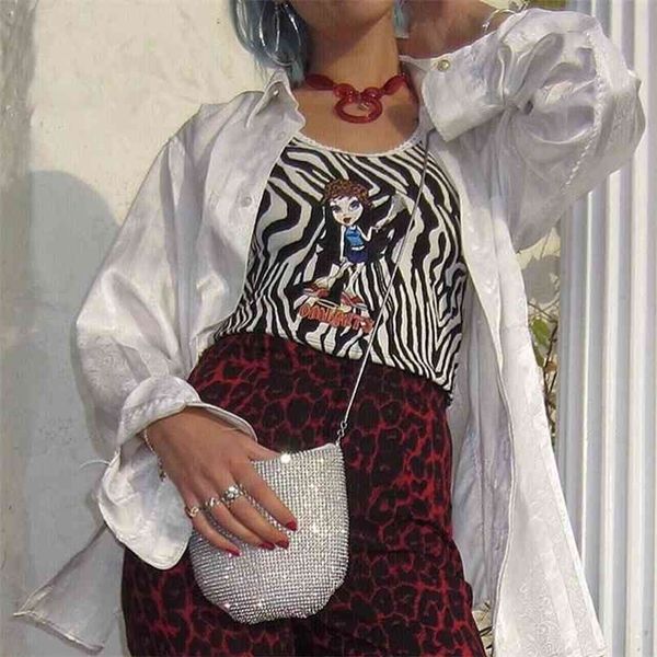 women's t-shirt summer y2k cartoon pattern embroidery printing stretch slim fashion street clothing 210705, White
women's t-shirt summer y2k cartoon pattern embroidery printing stretch slim fashion street clothing 210705, White