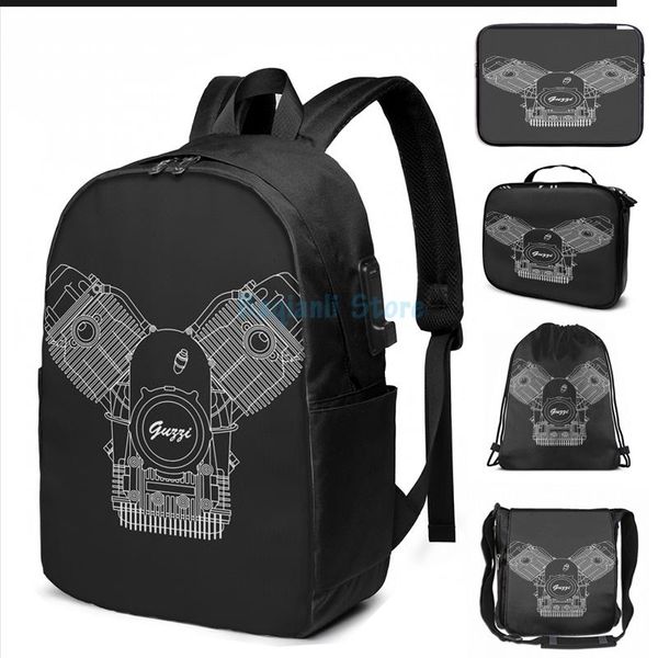 funny graphic print moto guzzi motor usb charge backpack men school bags women bag travel laptop
funny graphic print moto guzzi motor usb charge backpack men school bags women bag travel laptop