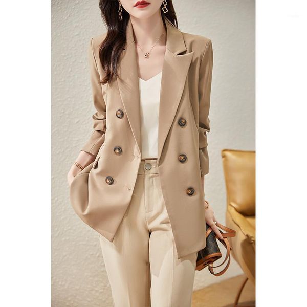 women's suits & blazers autumn chic solid color elegant apricot blazer women jacket ladies single button loose v-neck long sleeve cardi, White;black
women's suits & blazers autumn chic solid color elegant apricot blazer women jacket ladies single button loose v-neck long sleeve cardi, White;black
