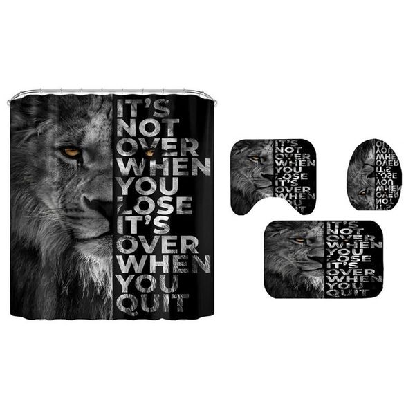 shower curtains head of ferocious lion curtain 4 pcs toilet lid cover anti-slip soft rugs bath mat kids bathroom set home decor
shower curtains head of ferocious lion curtain 4 pcs toilet lid cover anti-slip soft rugs bath mat kids bathroom set home decor