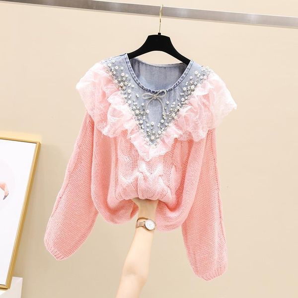 women's sweaters korobov 2021 autumn mesh ruffles patchwork sweet pullovers korean o neck sweater japanese style sueter mujer, White;black
women's sweaters korobov 2021 autumn mesh ruffles patchwork sweet pullovers korean o neck sweater japanese style sueter mujer, White;black