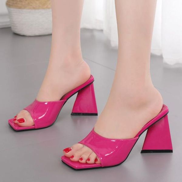 dress shoes large size women's summer high-heeled square toe open-toe sandals outdoor slippers, Black
dress shoes large size women's summer high-heeled square toe open-toe sandals outdoor slippers, Black