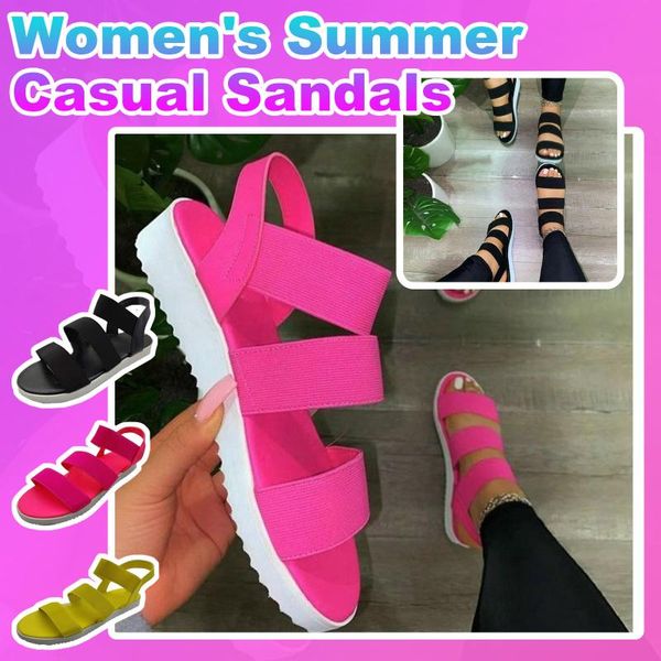 sandals summer women ladies flat shoes candy color casual slip on footwear outdoor beach open toe #4, Black
sandals summer women ladies flat shoes candy color casual slip on footwear outdoor beach open toe #4, Black