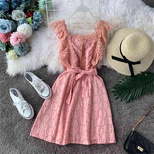 summer retro lace square collar high waist slim dress women ruffle sleeveless elegant vestidos h479 210527, Black;gray
summer retro lace square collar high waist slim dress women ruffle sleeveless elegant vestidos h479 210527, Black;gray