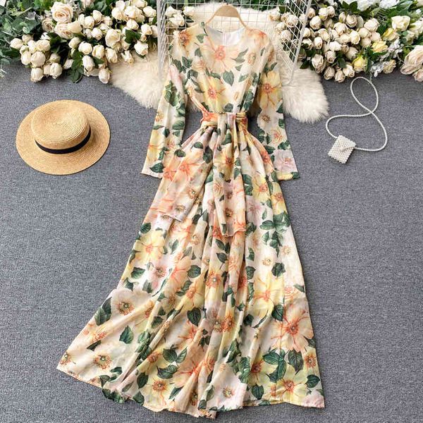 spring autumn long sleeve dress women vintage o-neck bohemia floral print casual sash tie up fairy 210423, Black;gray
spring autumn long sleeve dress women vintage o-neck bohemia floral print casual sash tie up fairy 210423, Black;gray
