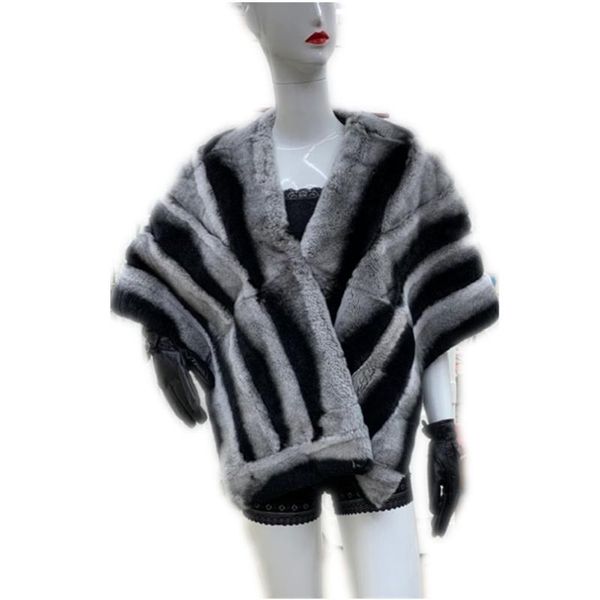 scarves chinchilla fur cape real rex shawl women's winter warm soft fluffy wraps, Blue;gray
scarves chinchilla fur cape real rex shawl women's winter warm soft fluffy wraps, Blue;gray