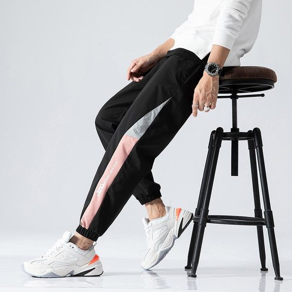 jogging pants men spring summer outdoor sport loose trousers trendy sweatpants 2021 panelled spliced drawstring male length men's, Black
jogging pants men spring summer outdoor sport loose trousers trendy sweatpants 2021 panelled spliced drawstring male length men's, Black