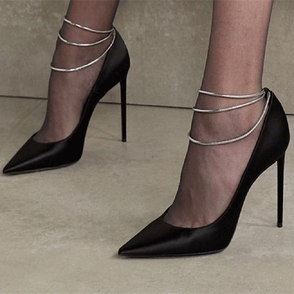 sandals 2021 spring fashion chain pointed toe work shoes simple shallow mouth stiletto high heel female party dress single hplp, Black
sandals 2021 spring fashion chain pointed toe work shoes simple shallow mouth stiletto high heel female party dress single hplp, Black