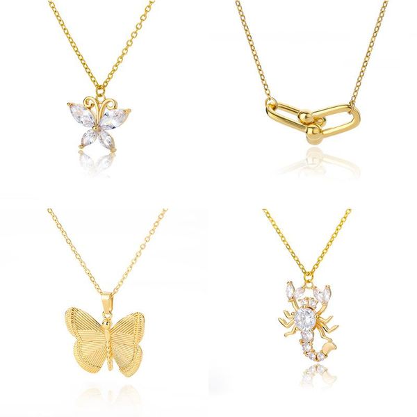pendant necklaces cubic zircon butterfly for women stainless steel scorpion u-shaped pin tree charm necklace jewelry, Silver
pendant necklaces cubic zircon butterfly for women stainless steel scorpion u-shaped pin tree charm necklace jewelry, Silver