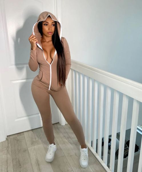Women's Jumpsuits & Rompers Designer Women Slim Hooded Neck Ladies Long Playsuits Skinny Onesies R3MK, Black;white
Women's Jumpsuits & Rompers Designer Women Slim Hooded Neck Ladies Long Playsuits Skinny Onesies R3MK, Black;white