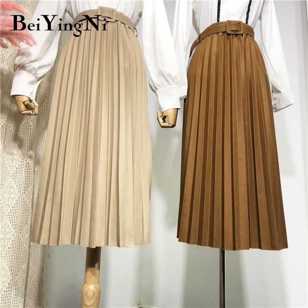 beiyingni high waist women skirt casual vintage solid belted pleated midi skirts lady 11 colors fashion simple saia mujer faldas, Black
beiyingni high waist women skirt casual vintage solid belted pleated midi skirts lady 11 colors fashion simple saia mujer faldas, Black