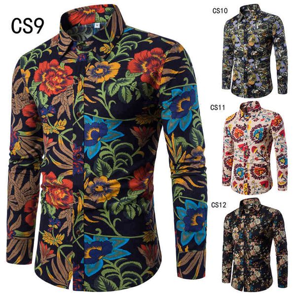 men's fashion spring autumn casual men slim fit flower print linen shirt long-sleeved shirts male floral social masculina -5xl, White;black
men's fashion spring autumn casual men slim fit flower print linen shirt long-sleeved shirts male floral social masculina -5xl, White;black