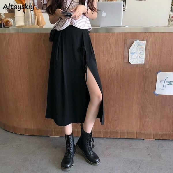 skirts solid women side-slit lace-up koren style chic leisure all-match elegant jupe ulzzang summer college girl faldas mujer, Black
skirts solid women side-slit lace-up koren style chic leisure all-match elegant jupe ulzzang summer college girl faldas mujer, Black