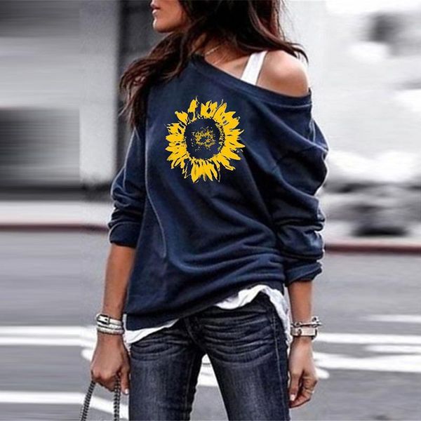 women's hoodies & sweatshirts umeko off-the-shoulder sunflower print sweatshirt warm casual solid versatile multicolor loose sweater s-, Black
women's hoodies & sweatshirts umeko off-the-shoulder sunflower print sweatshirt warm casual solid versatile multicolor loose sweater s-, Black